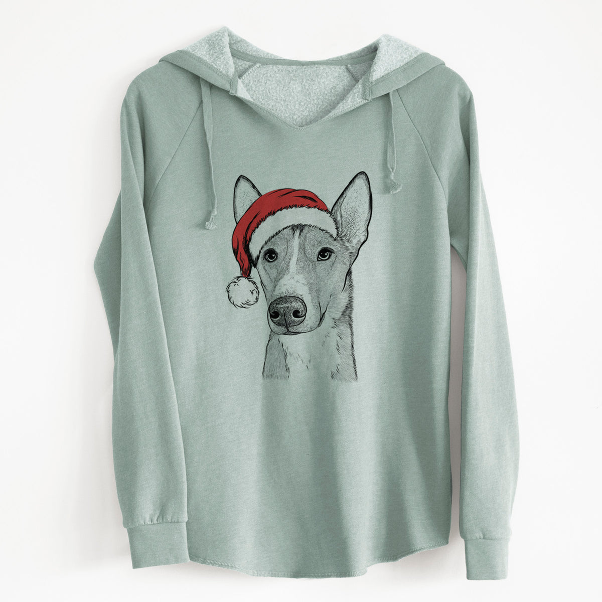 Santa Anubis the Alaskan Husky - Cali Wave Hooded Sweatshirt