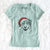 Santa Aonghus the Australian Shepherd - Women's V-neck Shirt