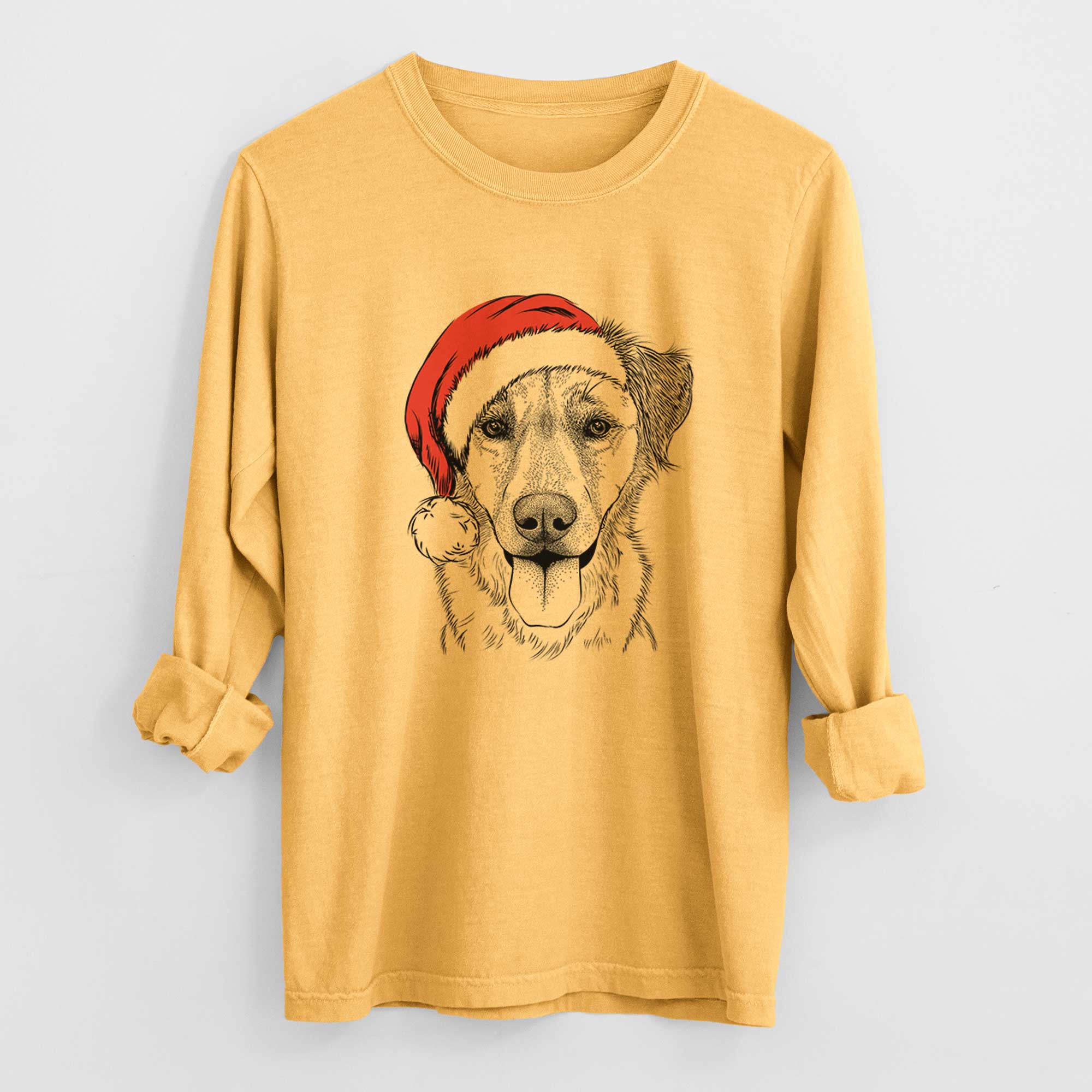 Santa Apollo the Mixed Breed - Heavyweight 100% Cotton Long Sleeve
