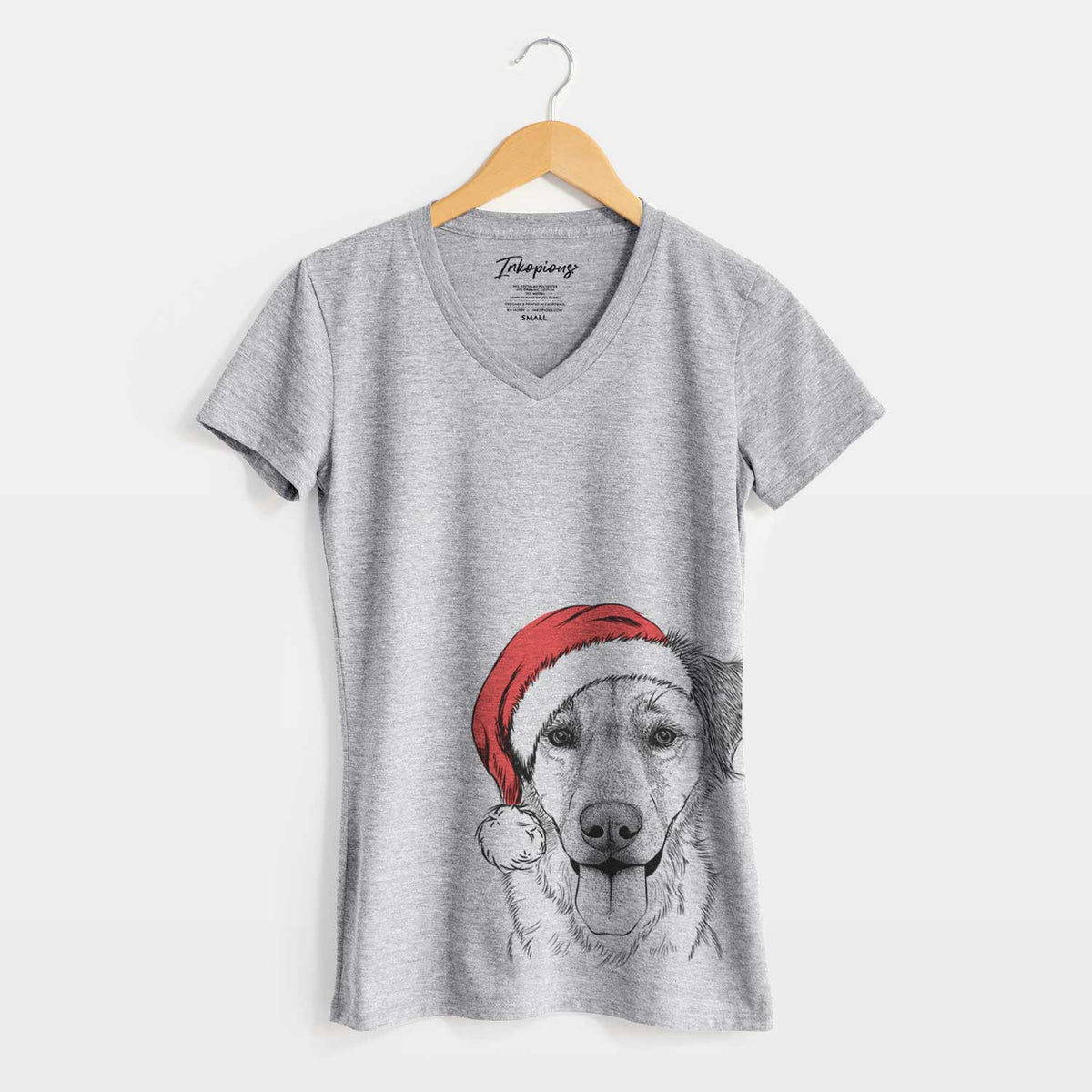 Santa Apollo the Mixed Breed - Women's V-neck Shirt