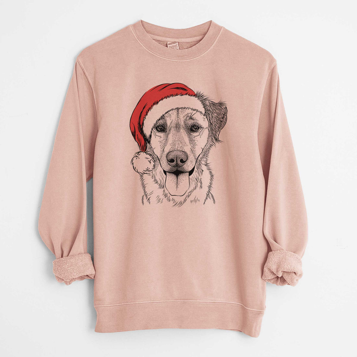 Santa Apollo the Mixed Breed - Unisex Pigment Dyed Crew Sweatshirt