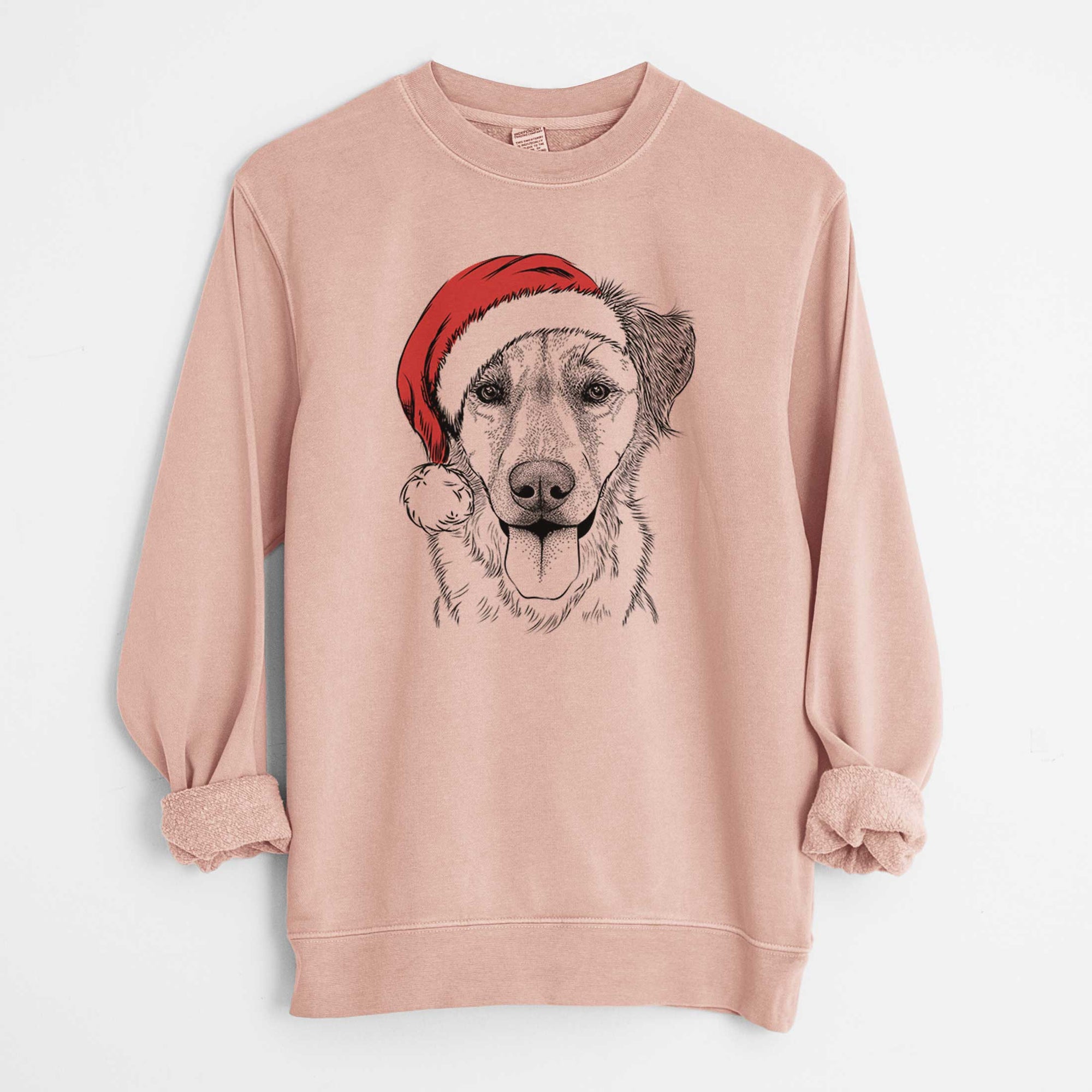 Santa Apollo the Mixed Breed - Unisex Pigment Dyed Crew Sweatshirt