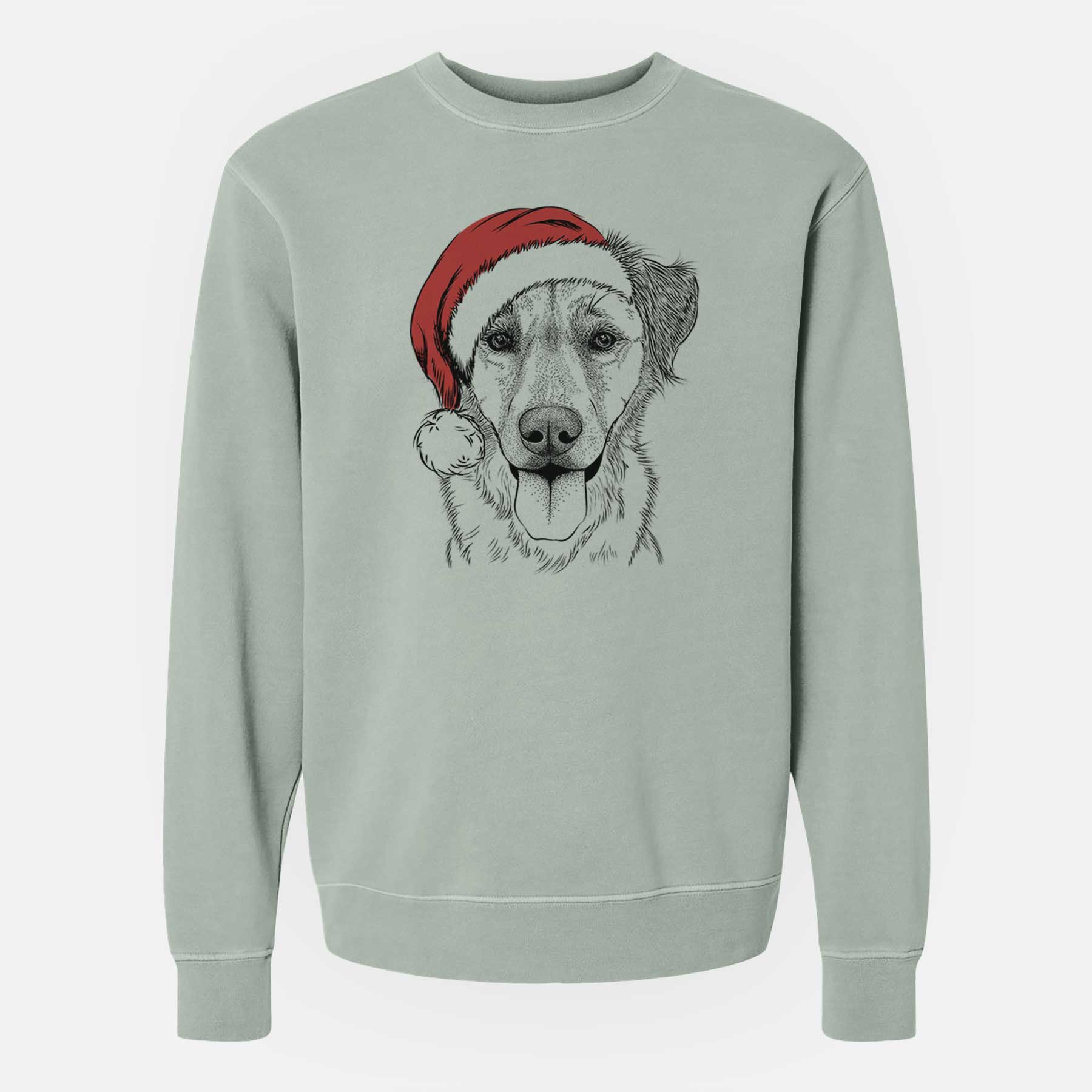 Santa Apollo the Mixed Breed - Unisex Pigment Dyed Crew Sweatshirt