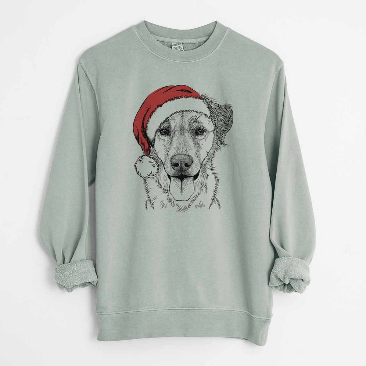 Santa Apollo the Mixed Breed - Unisex Pigment Dyed Crew Sweatshirt