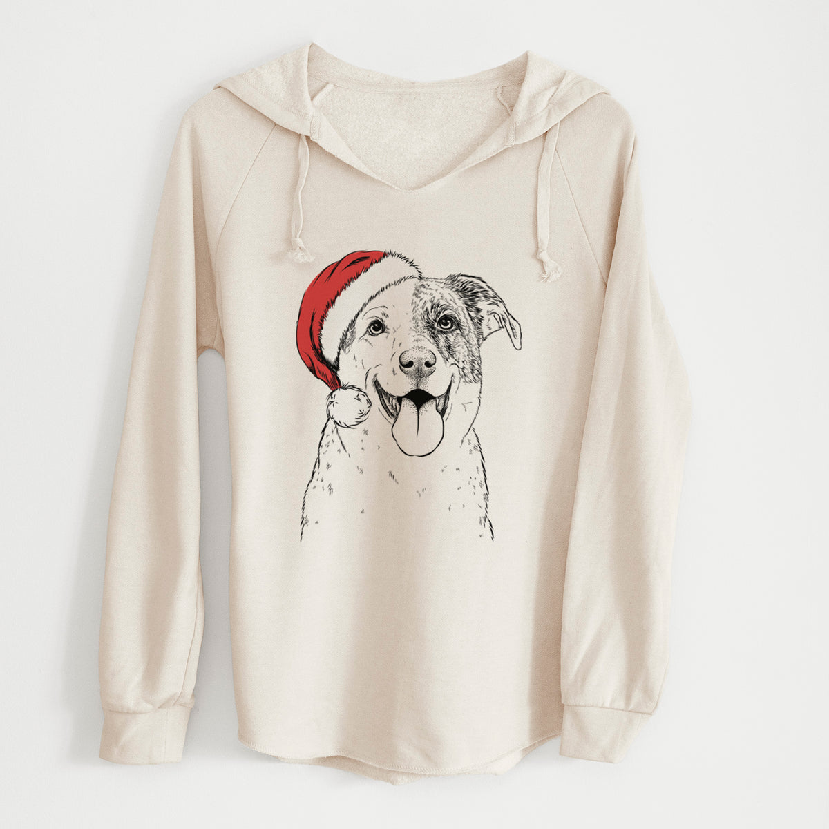 Santa Archer the Shepherd Mix - Cali Wave Hooded Sweatshirt