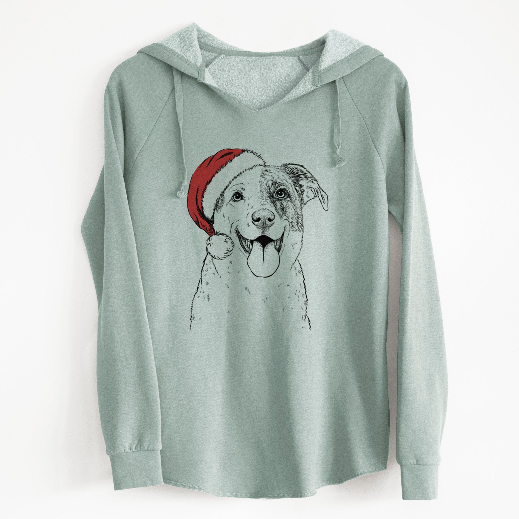 Santa Archer the Shepherd Mix - Cali Wave Hooded Sweatshirt