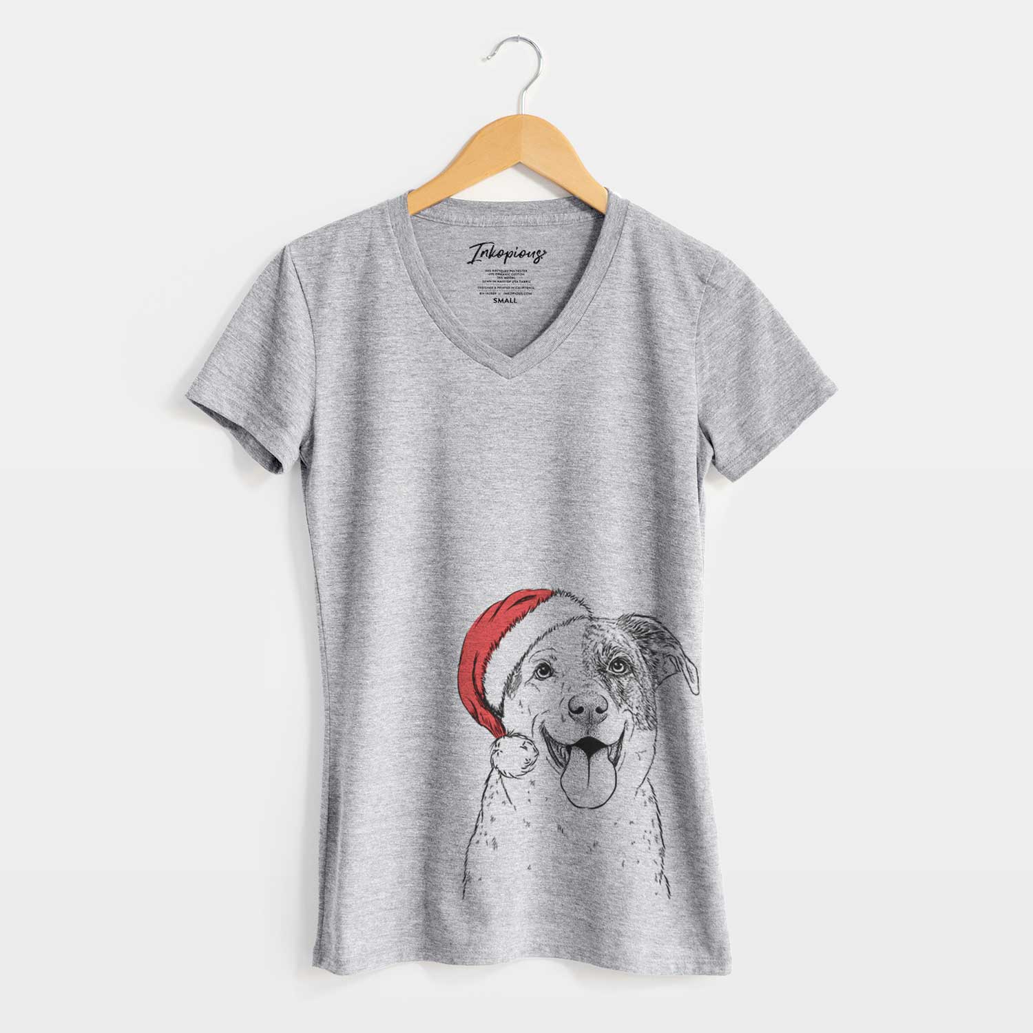 Santa Archer the Shepherd Mix - Women's V-neck Shirt