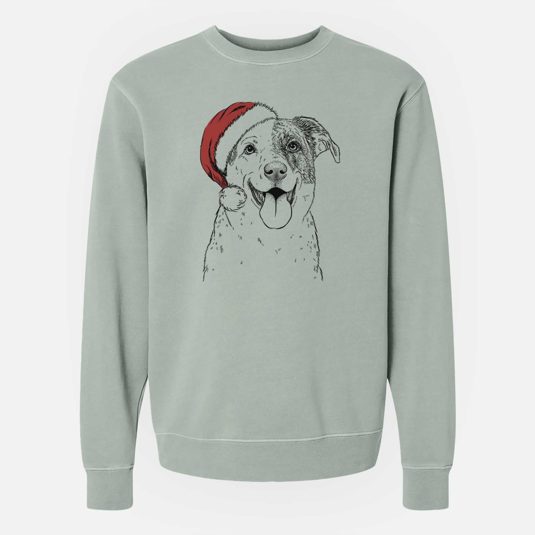 Santa Archer the Shepherd Mix - Unisex Pigment Dyed Crew Sweatshirt