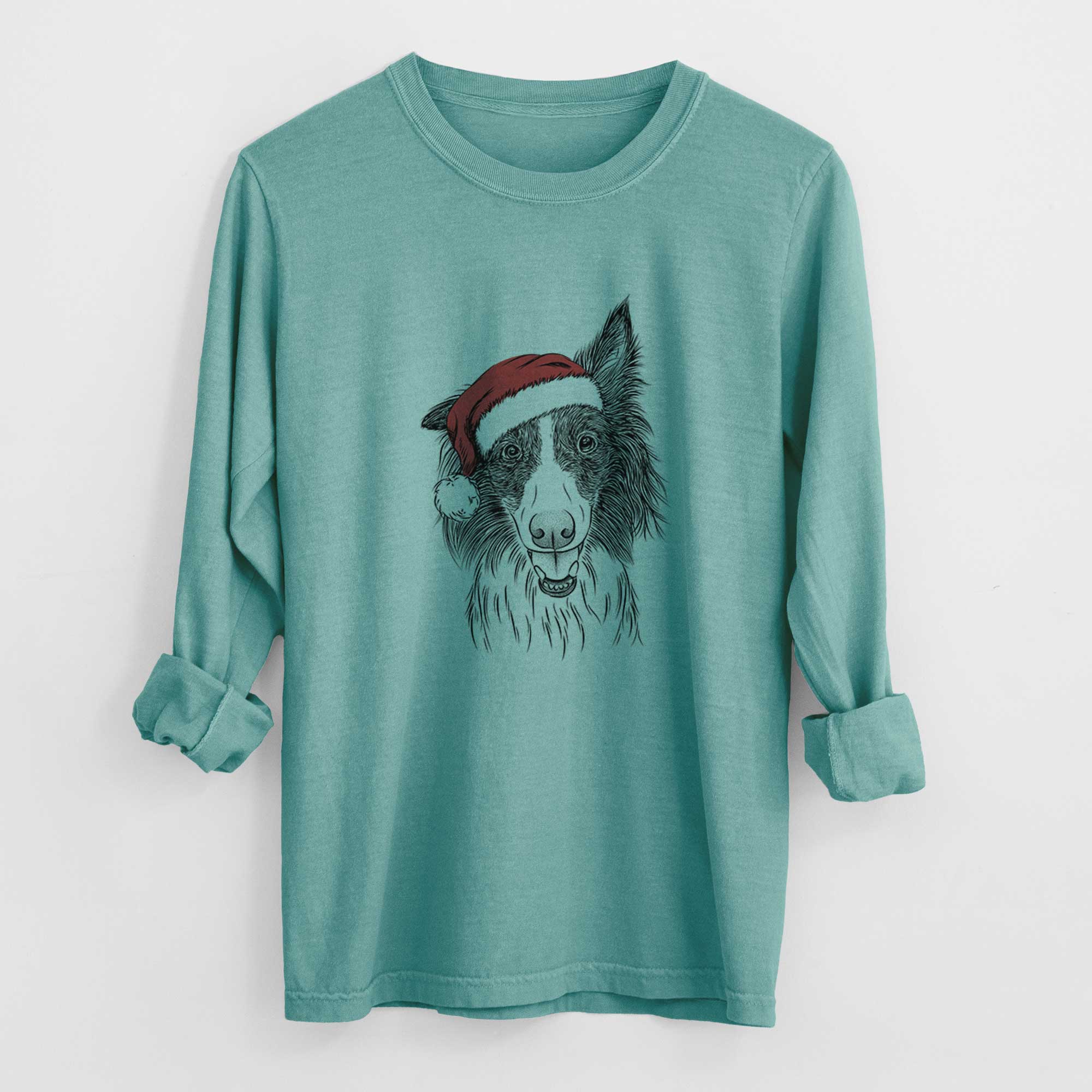 Santa Archie the Silken Windhound - Heavyweight 100% Cotton Long Sleeve