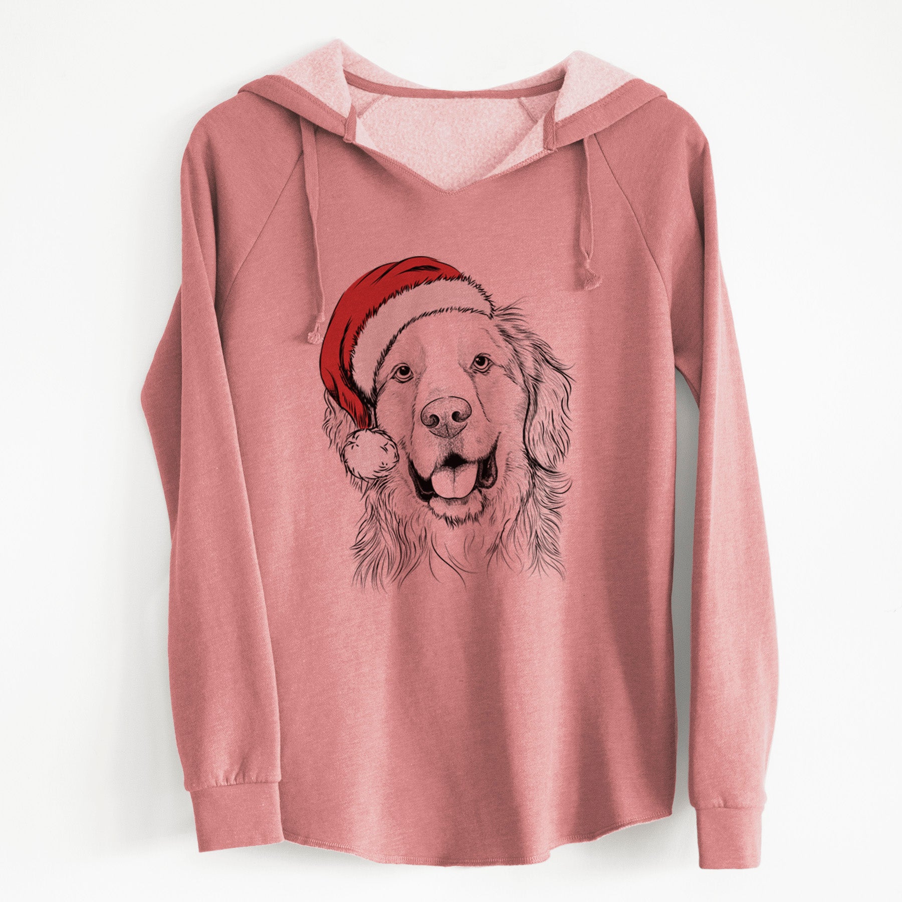 Santa Archie Benjamin the Mixed Breed - Cali Wave Hooded Sweatshirt