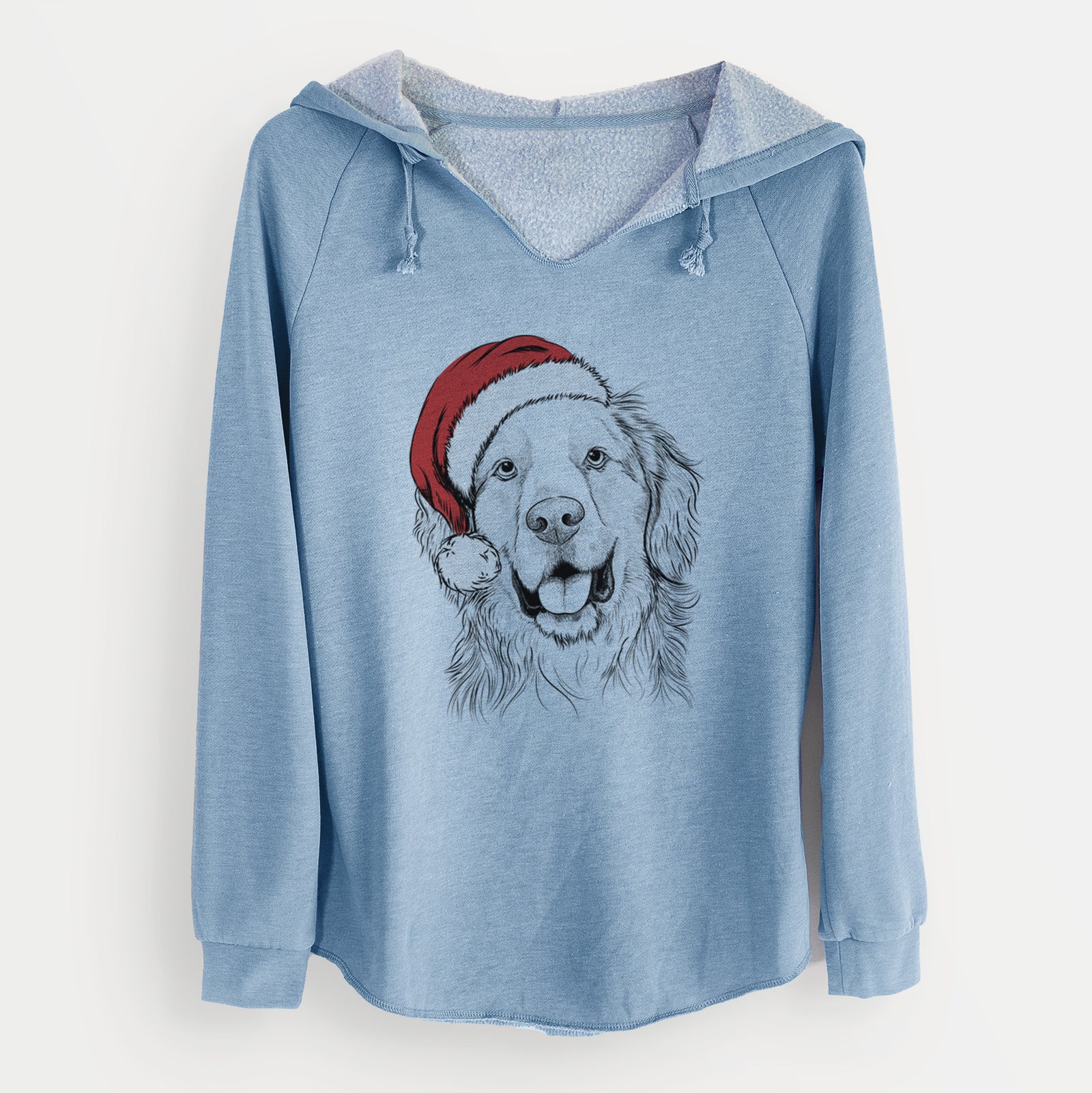 Santa Archie Benjamin the Mixed Breed - Cali Wave Hooded Sweatshirt