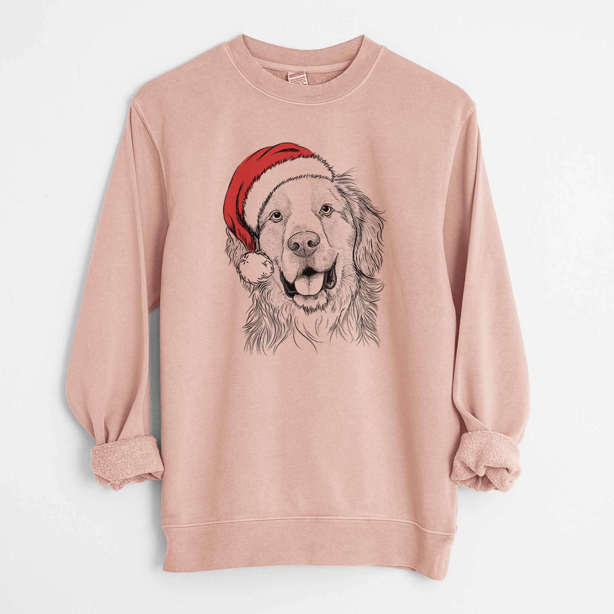 Santa Archie Benjamin the Mixed Breed - Unisex Pigment Dyed Crew Sweatshirt