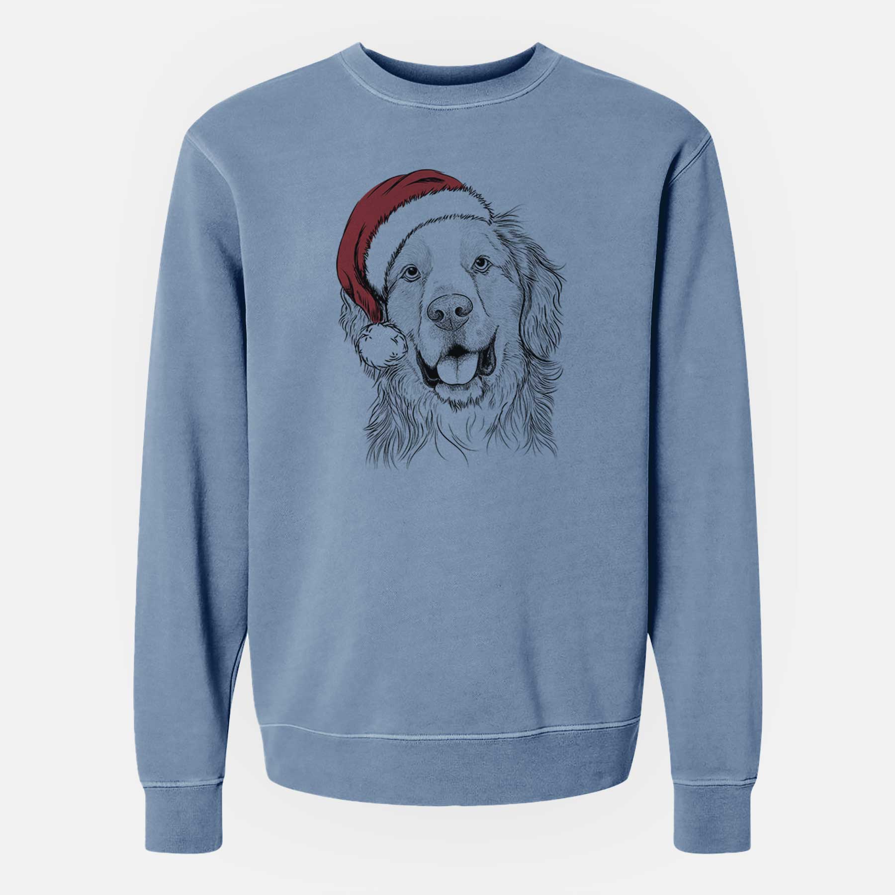 Santa Archie Benjamin the Mixed Breed - Unisex Pigment Dyed Crew Sweatshirt