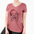 Santa Archie Benjamin the Mixed Breed - Women's V-neck Shirt