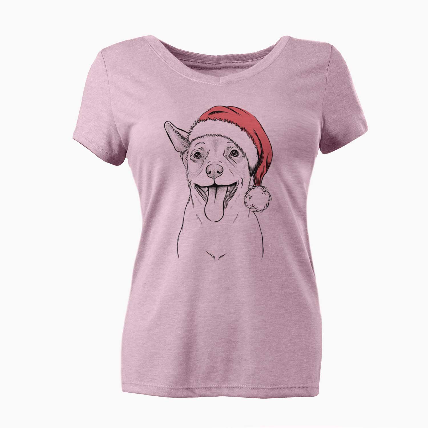 Santa Archie the Chihuahua Mix - Women's V-neck Shirt