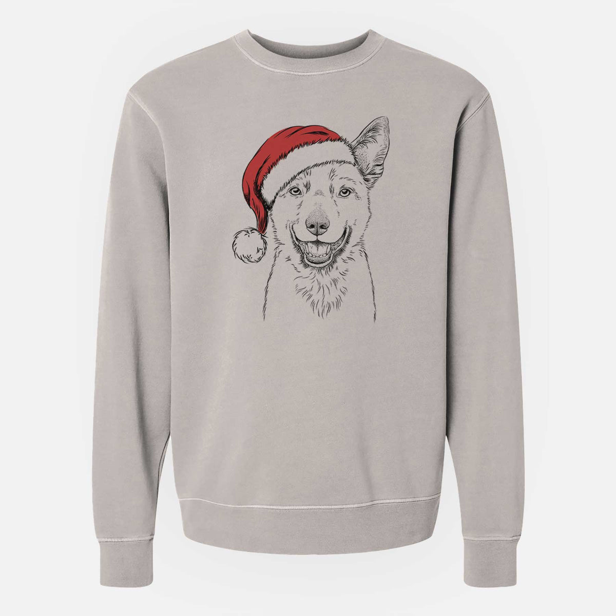 Santa Arden the Australian Kelpie - Unisex Pigment Dyed Crew Sweatshirt