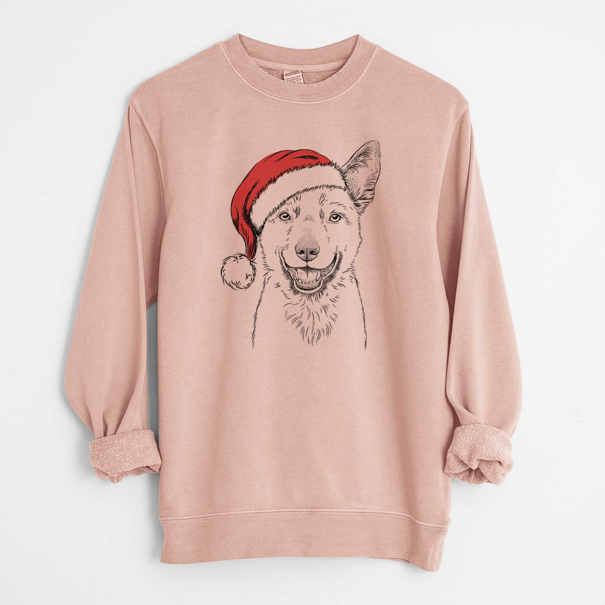 Santa Arden the Australian Kelpie - Unisex Pigment Dyed Crew Sweatshirt