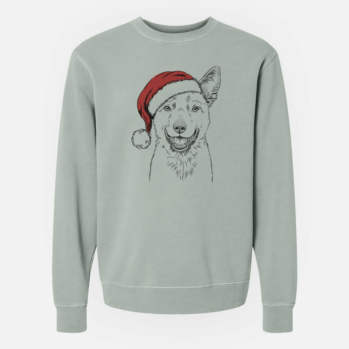 Santa Arden the Australian Kelpie - Unisex Pigment Dyed Crew Sweatshirt