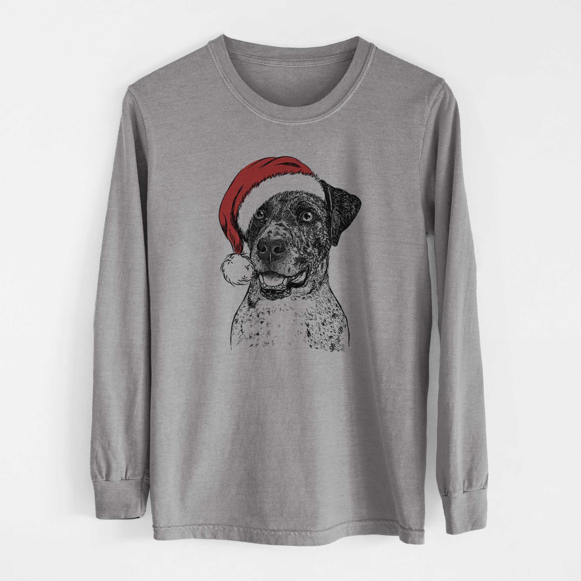 Santa Argos the Catahoula - Heavyweight 100% Cotton Long Sleeve