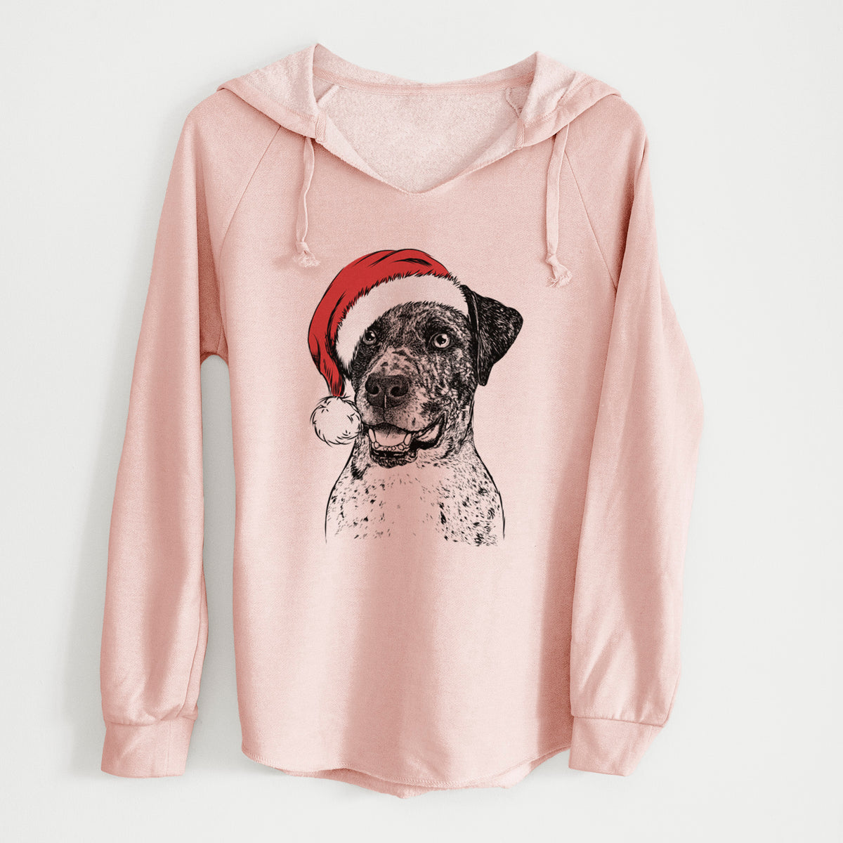 Santa Argos the Catahoula - Cali Wave Hooded Sweatshirt