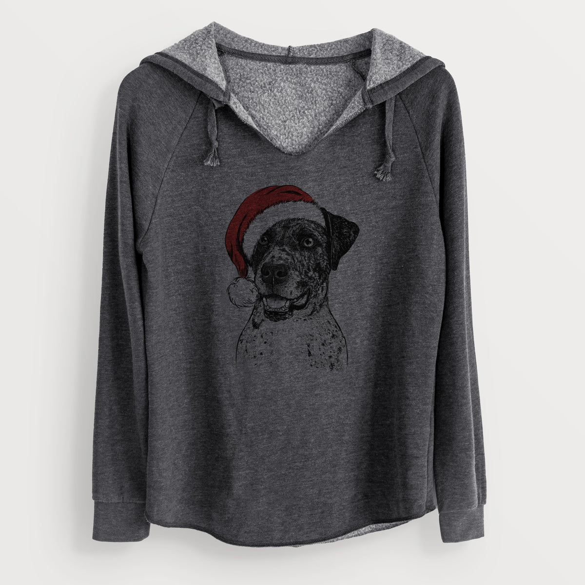 Santa Argos the Catahoula - Cali Wave Hooded Sweatshirt