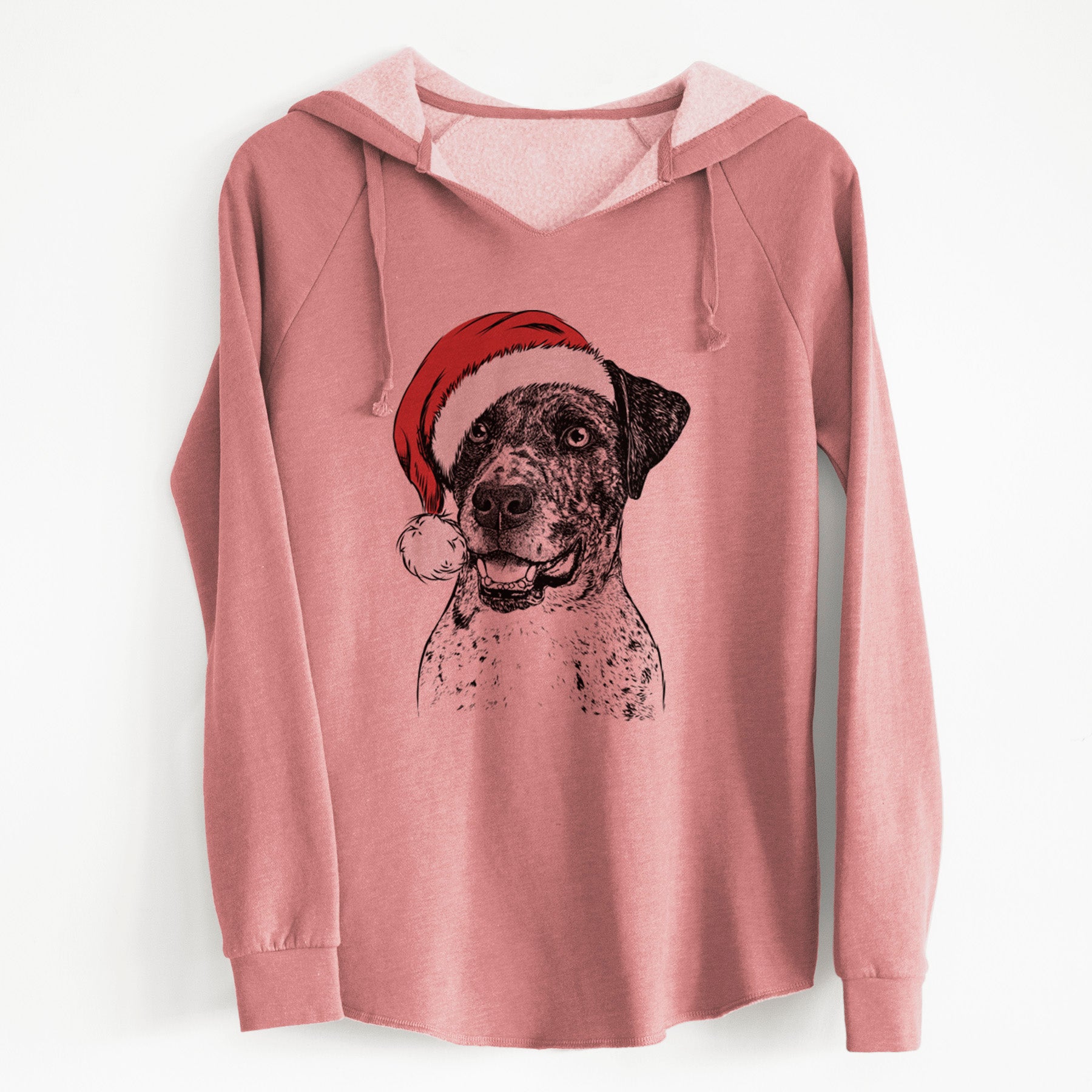 Santa Argos the Catahoula - Cali Wave Hooded Sweatshirt