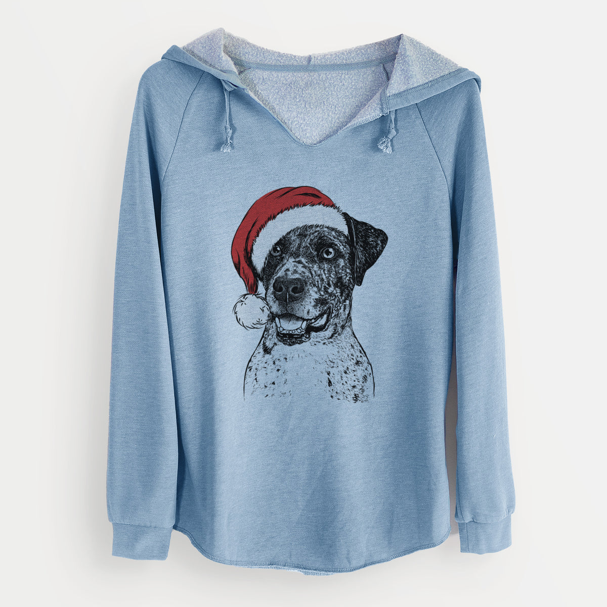 Santa Argos the Catahoula - Cali Wave Hooded Sweatshirt