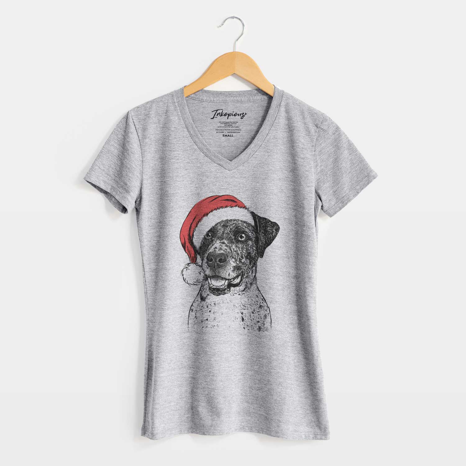 Santa Argos the Catahoula - Women's V-neck Shirt