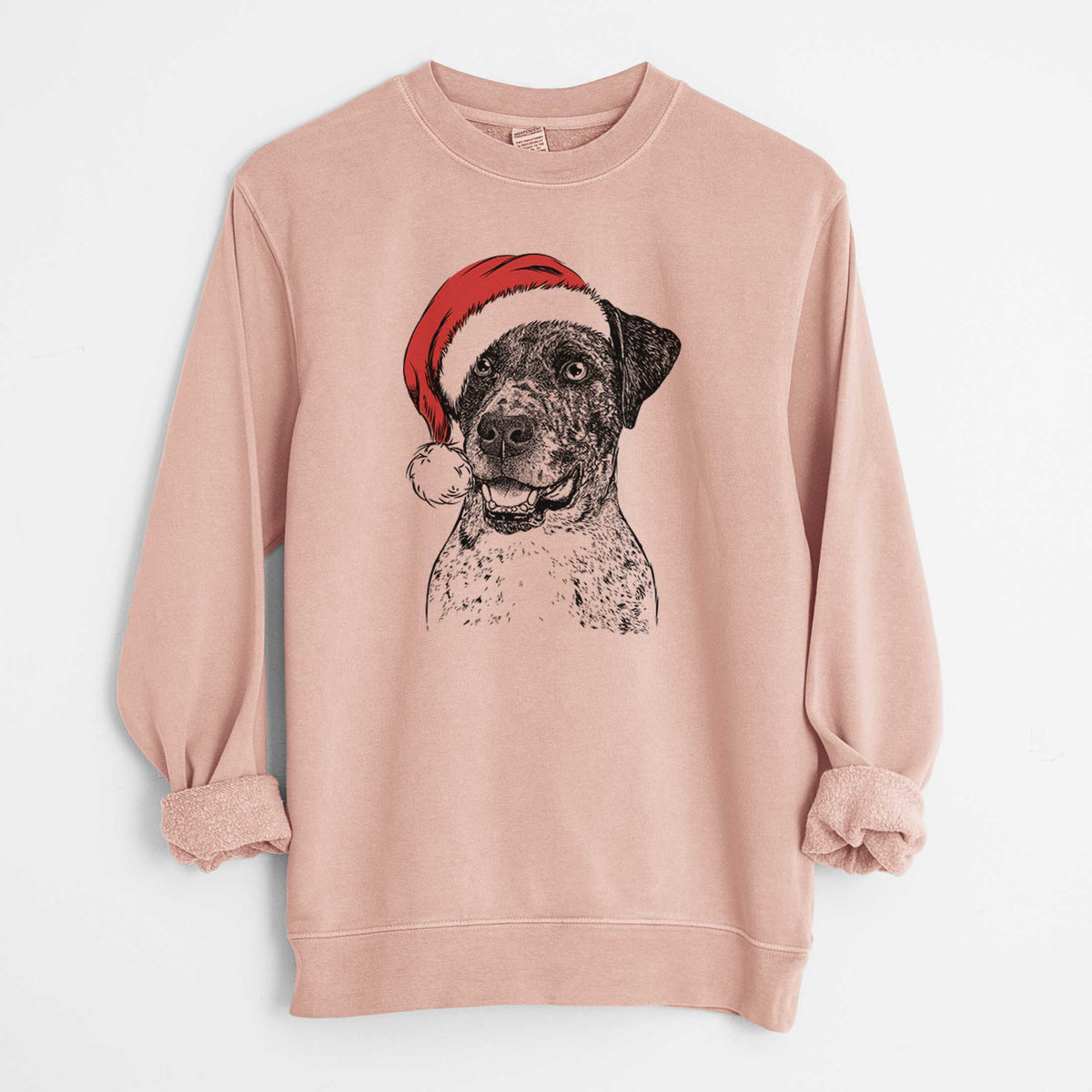 Santa Argos the Catahoula - Unisex Pigment Dyed Crew Sweatshirt