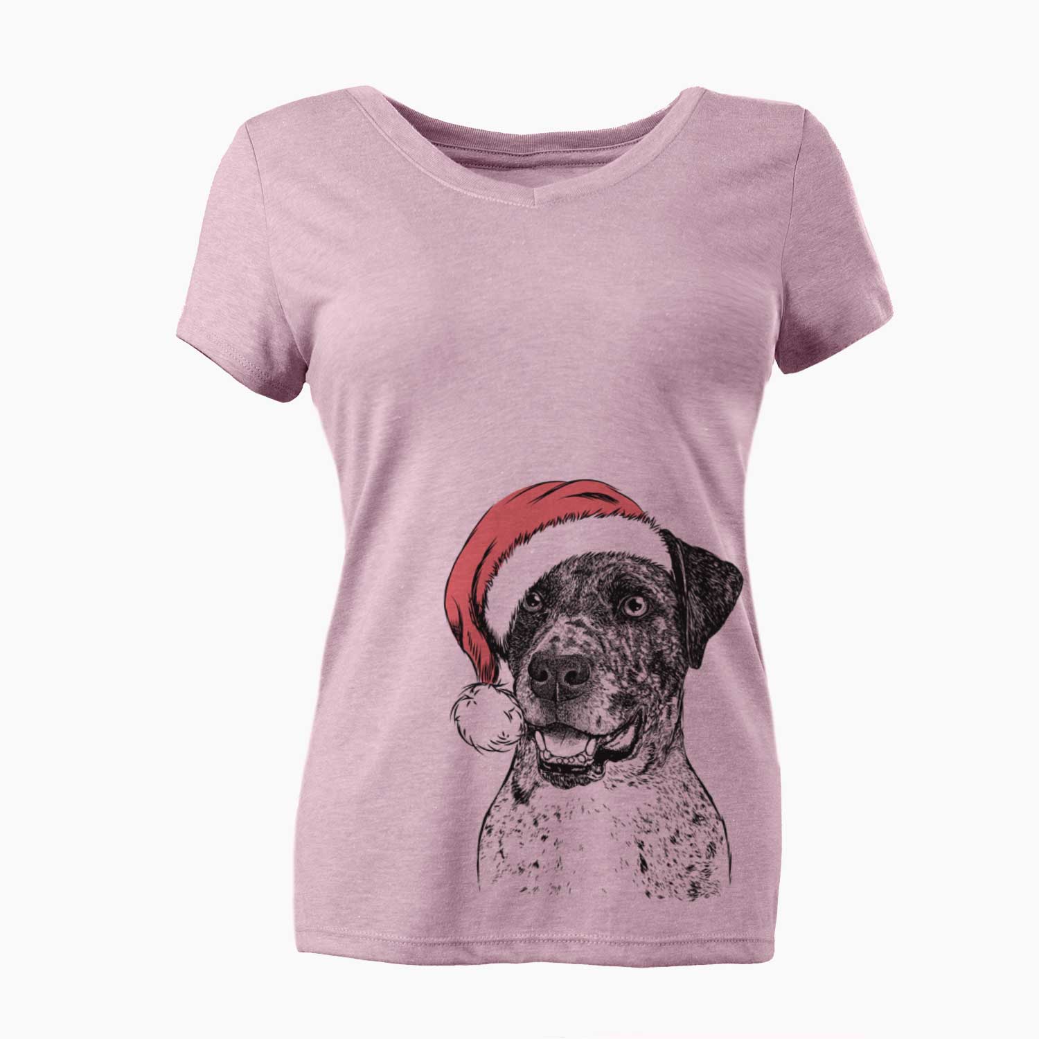 Santa Argos the Catahoula - Women's V-neck Shirt