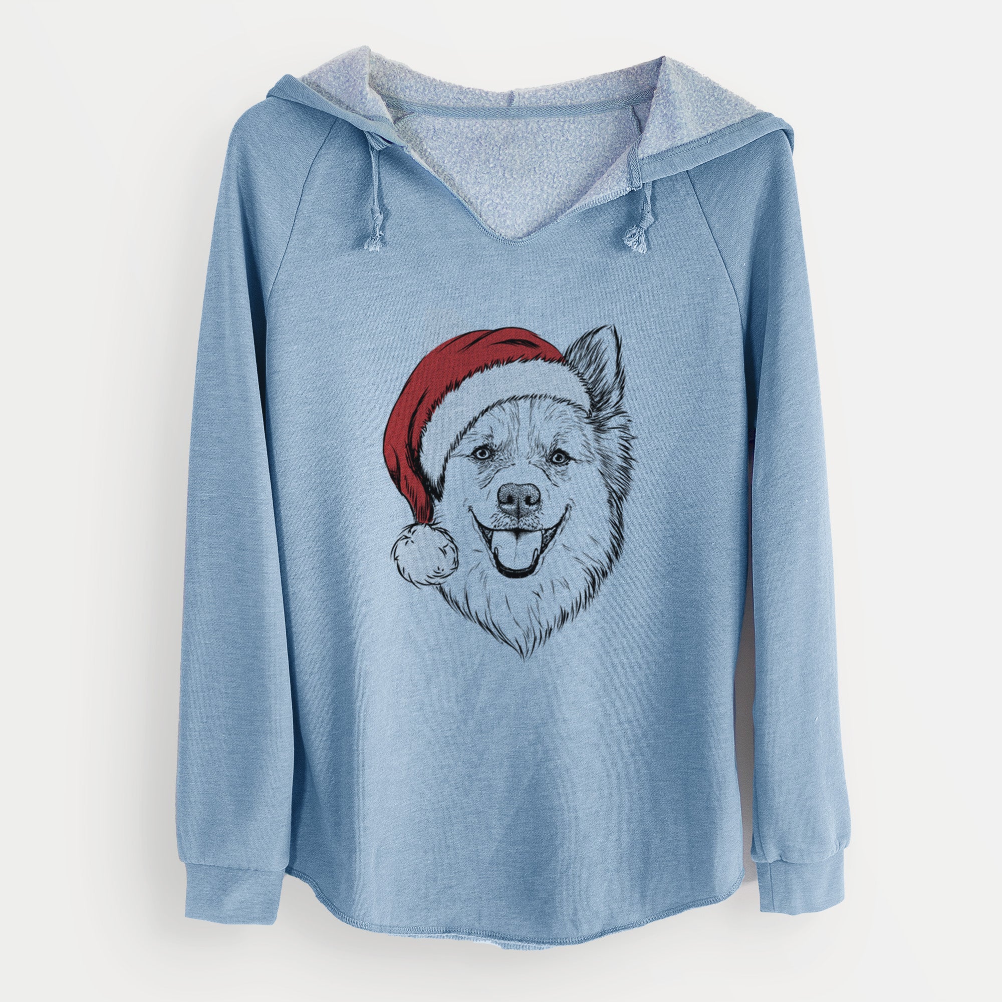 Santa Ari the Icelandic Sheepdog - Cali Wave Hooded Sweatshirt