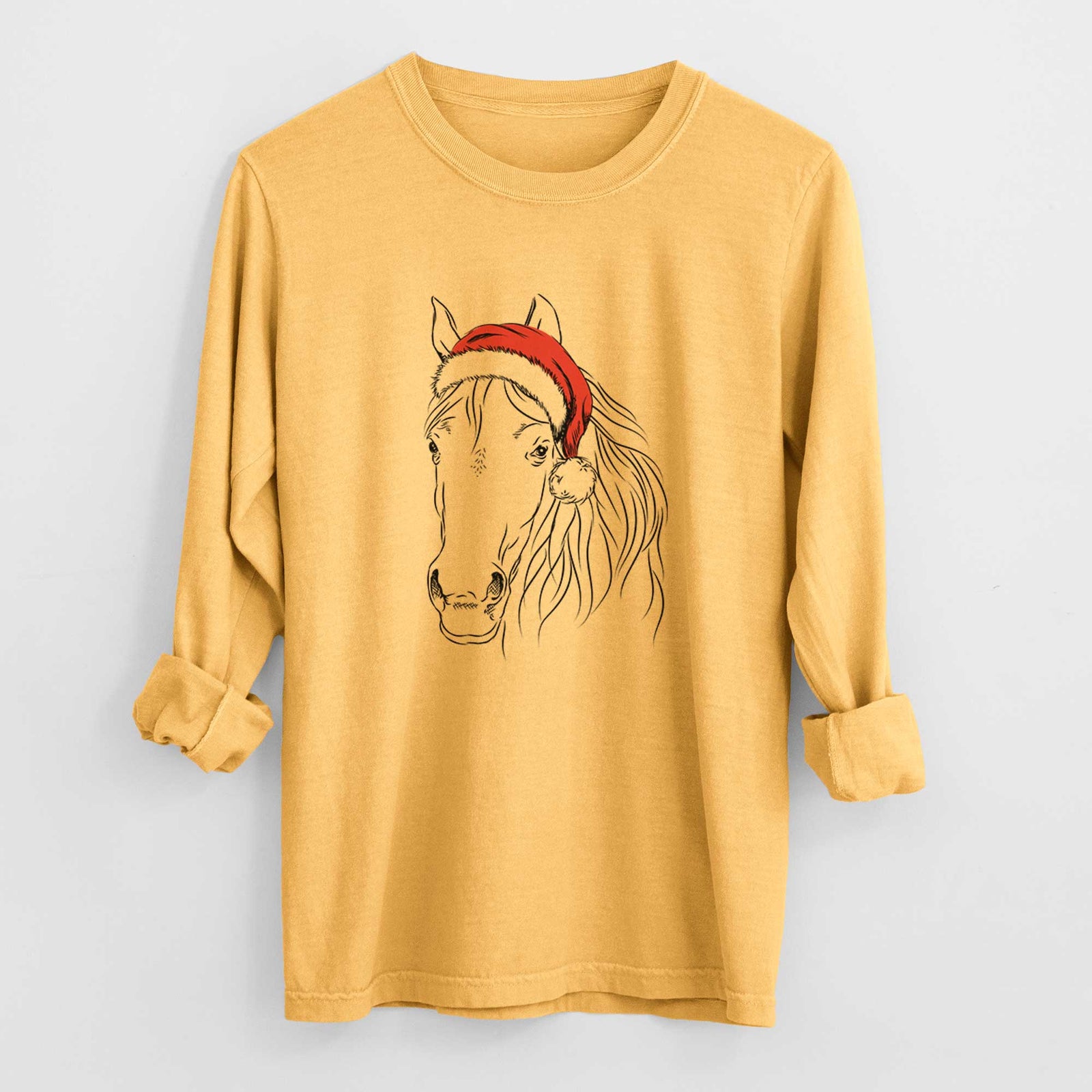 Santa Aria the Horse - Heavyweight 100% Cotton Long Sleeve