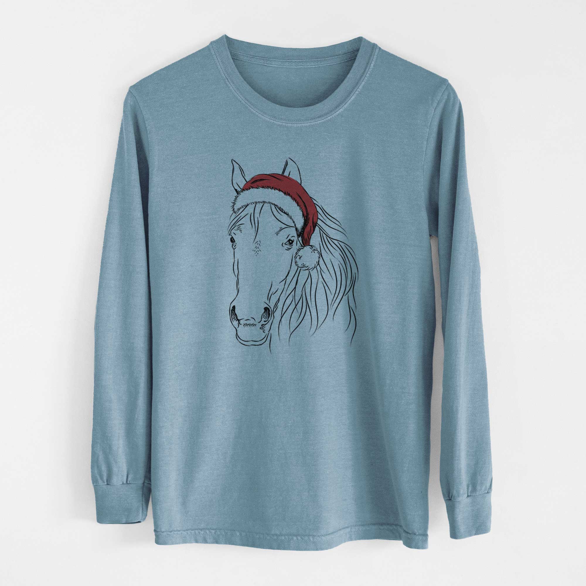 Santa Aria the Horse - Heavyweight 100% Cotton Long Sleeve