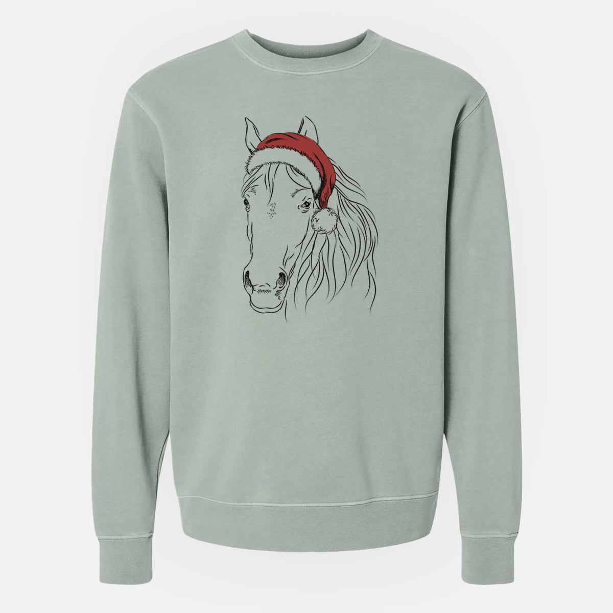Santa Aria the Horse - Unisex Pigment Dyed Crew Sweatshirt