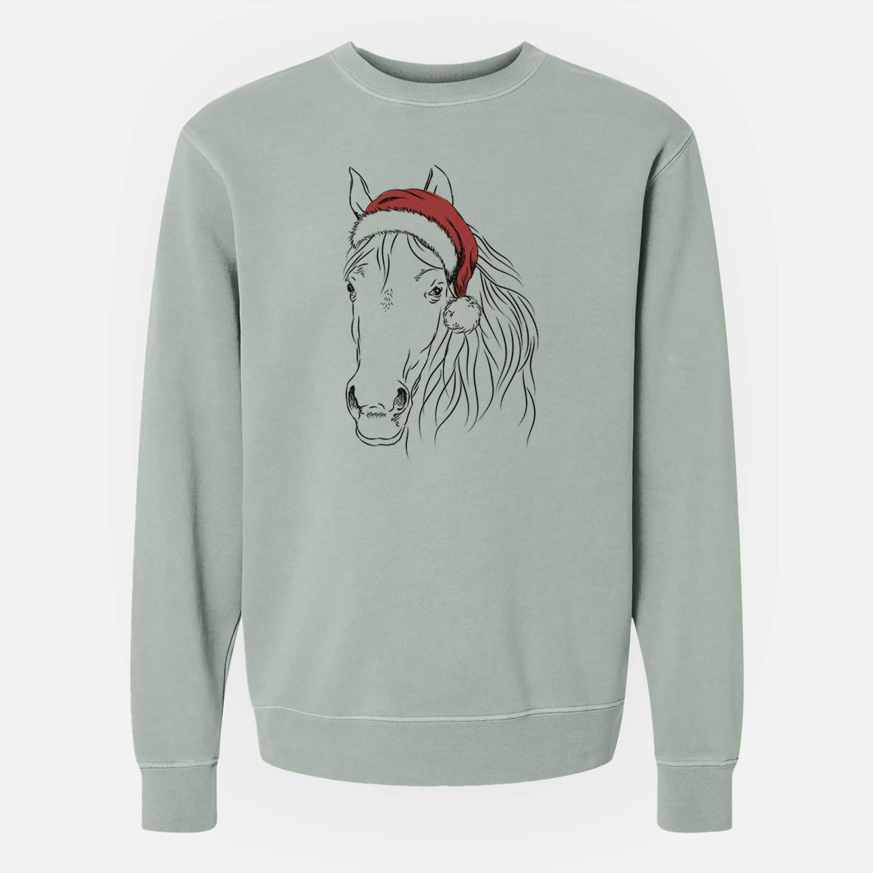 Santa Aria the Horse - Unisex Pigment Dyed Crew Sweatshirt