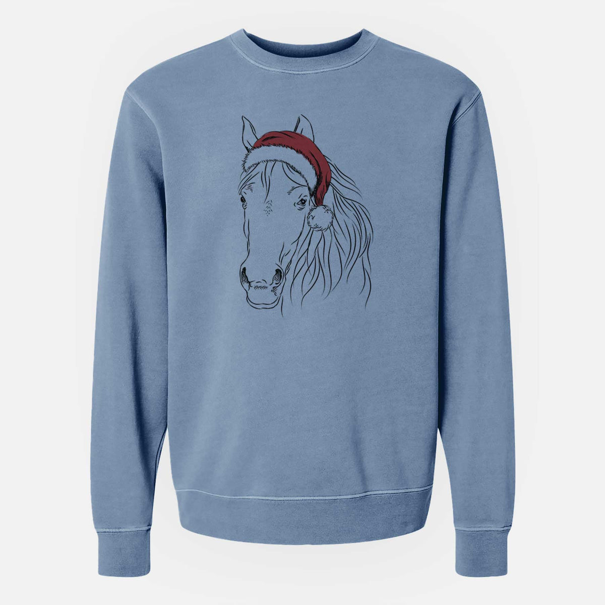 Santa Aria the Horse - Unisex Pigment Dyed Crew Sweatshirt