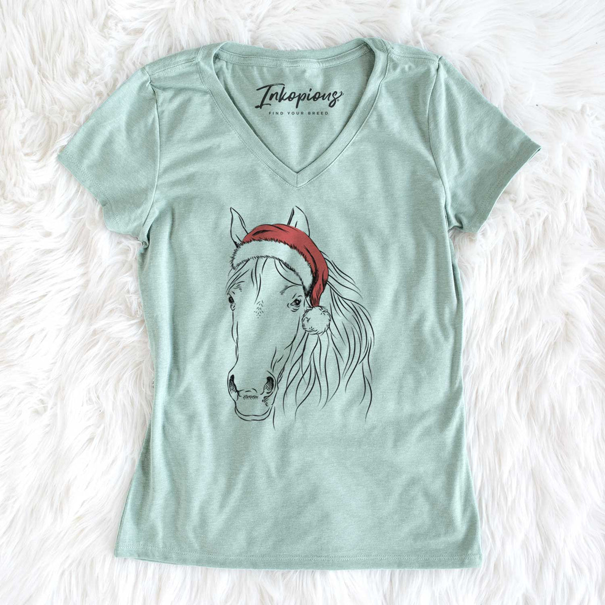 Santa Aria the Horse - Women's V-neck Shirt