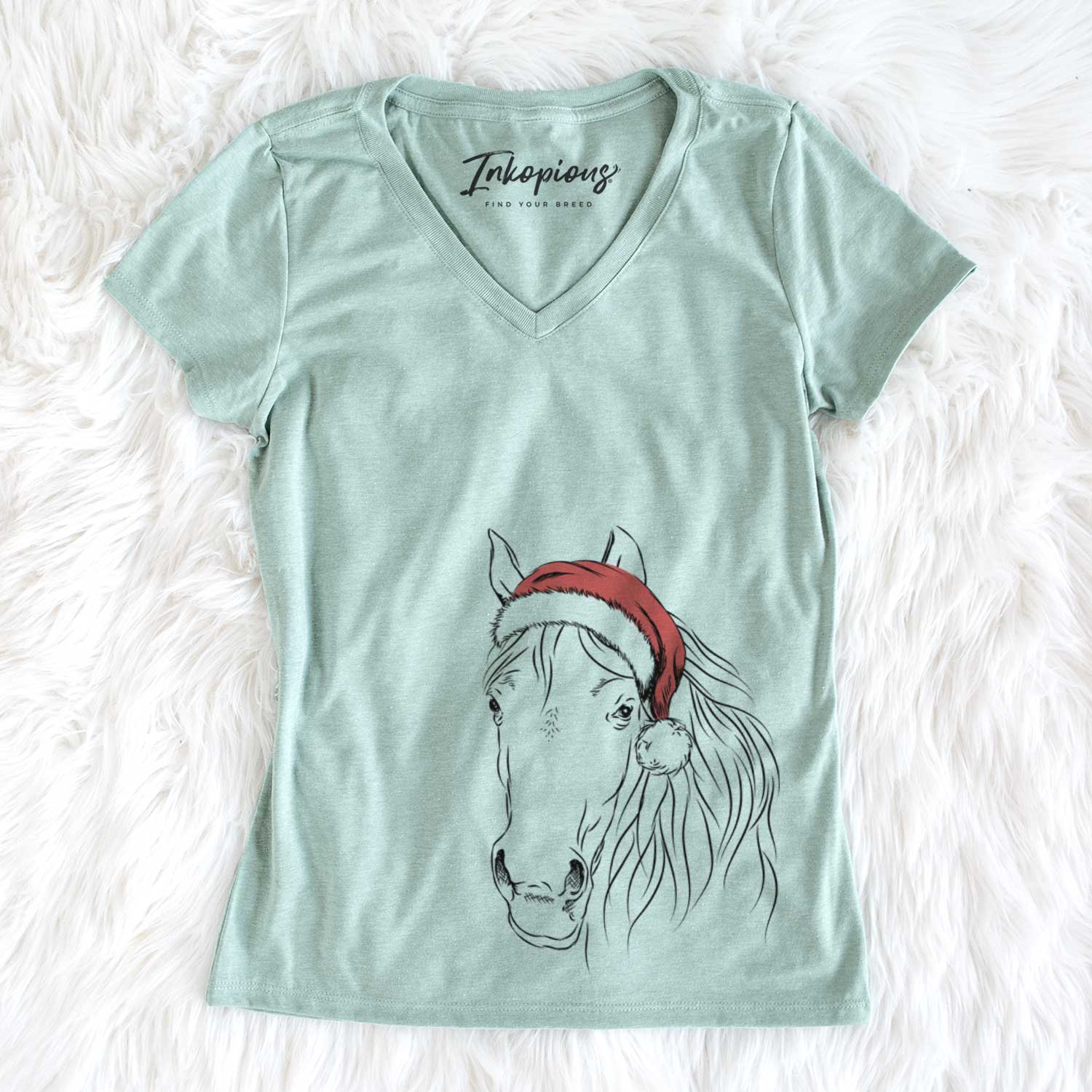Santa Aria the Horse - Women's V-neck Shirt