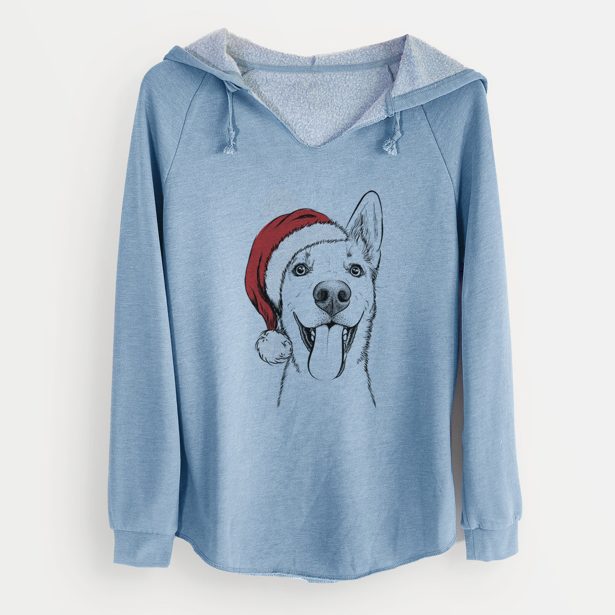 Santa Arlo the Husky Shepherd Mix - Cali Wave Hooded Sweatshirt