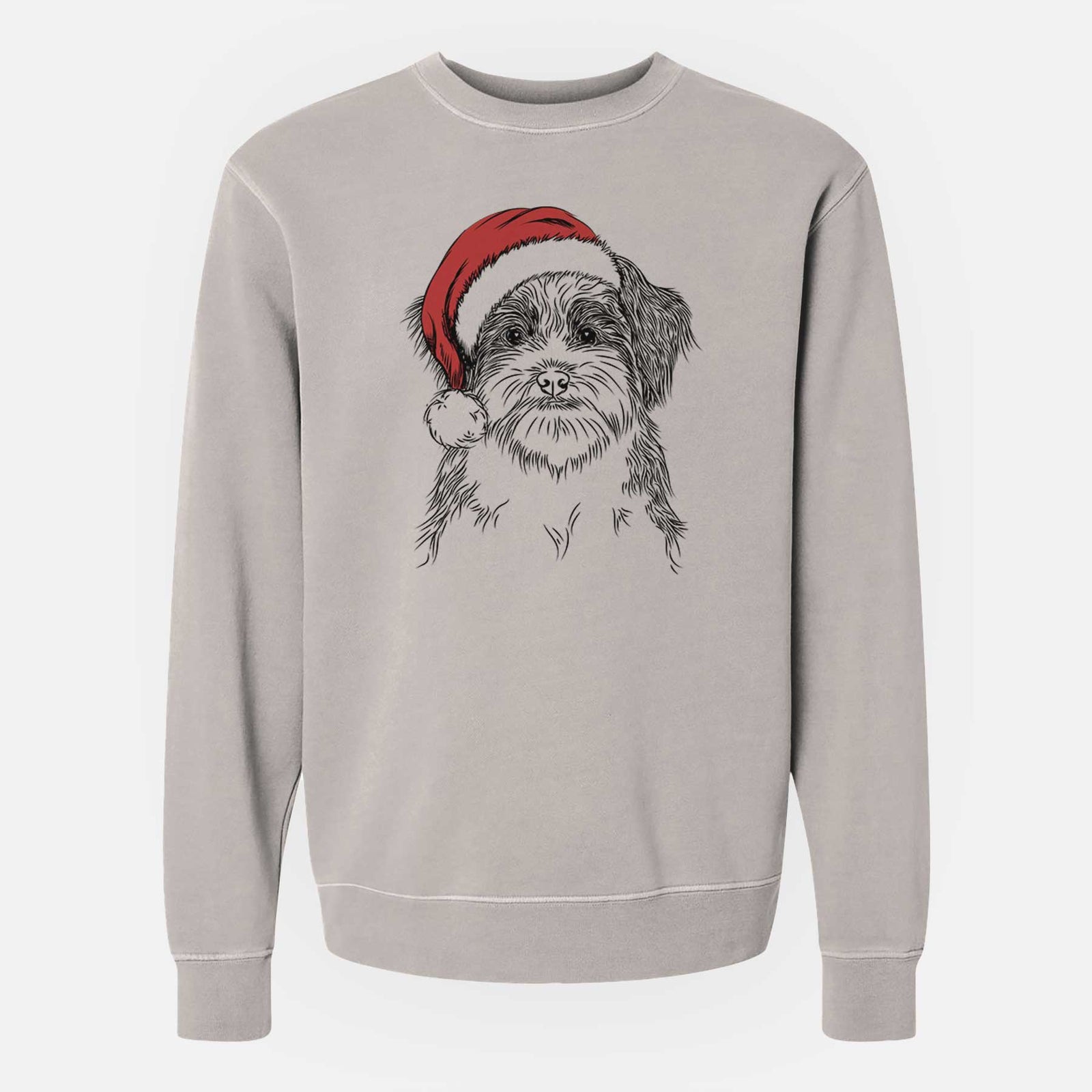 Santa Asa the Havanese - Unisex Pigment Dyed Crew Sweatshirt