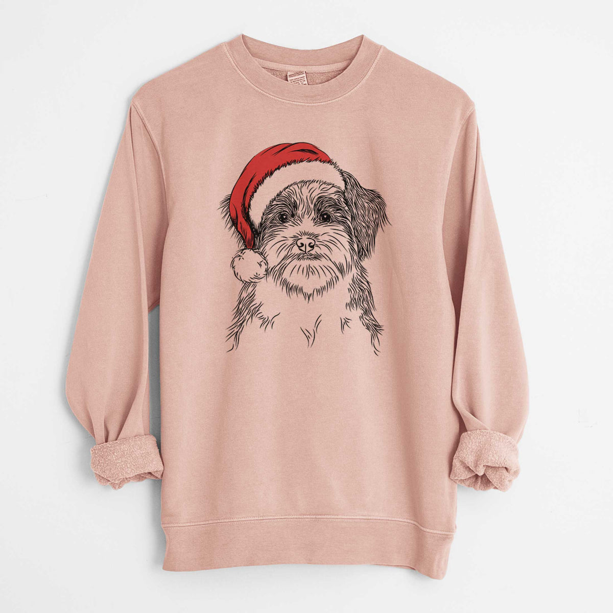 Santa Asa the Havanese - Unisex Pigment Dyed Crew Sweatshirt