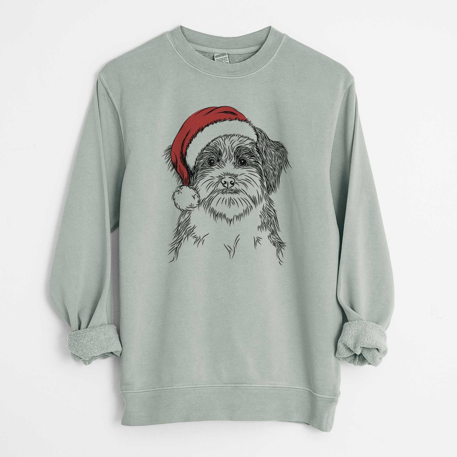 Santa Asa the Havanese - Unisex Pigment Dyed Crew Sweatshirt