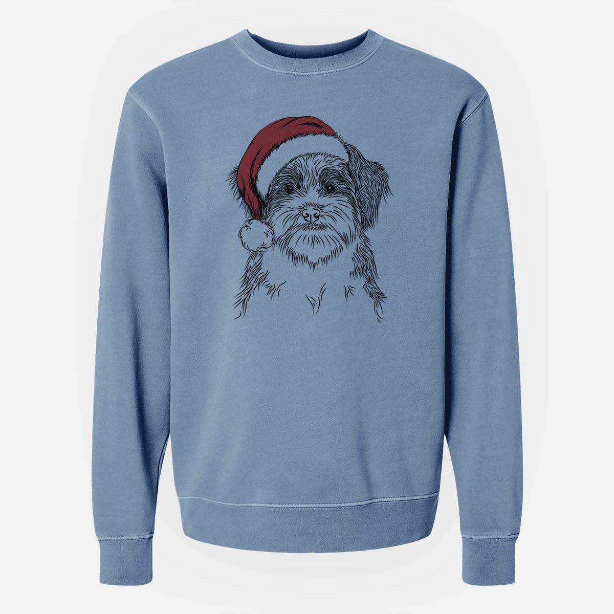 Santa Asa the Havanese - Unisex Pigment Dyed Crew Sweatshirt