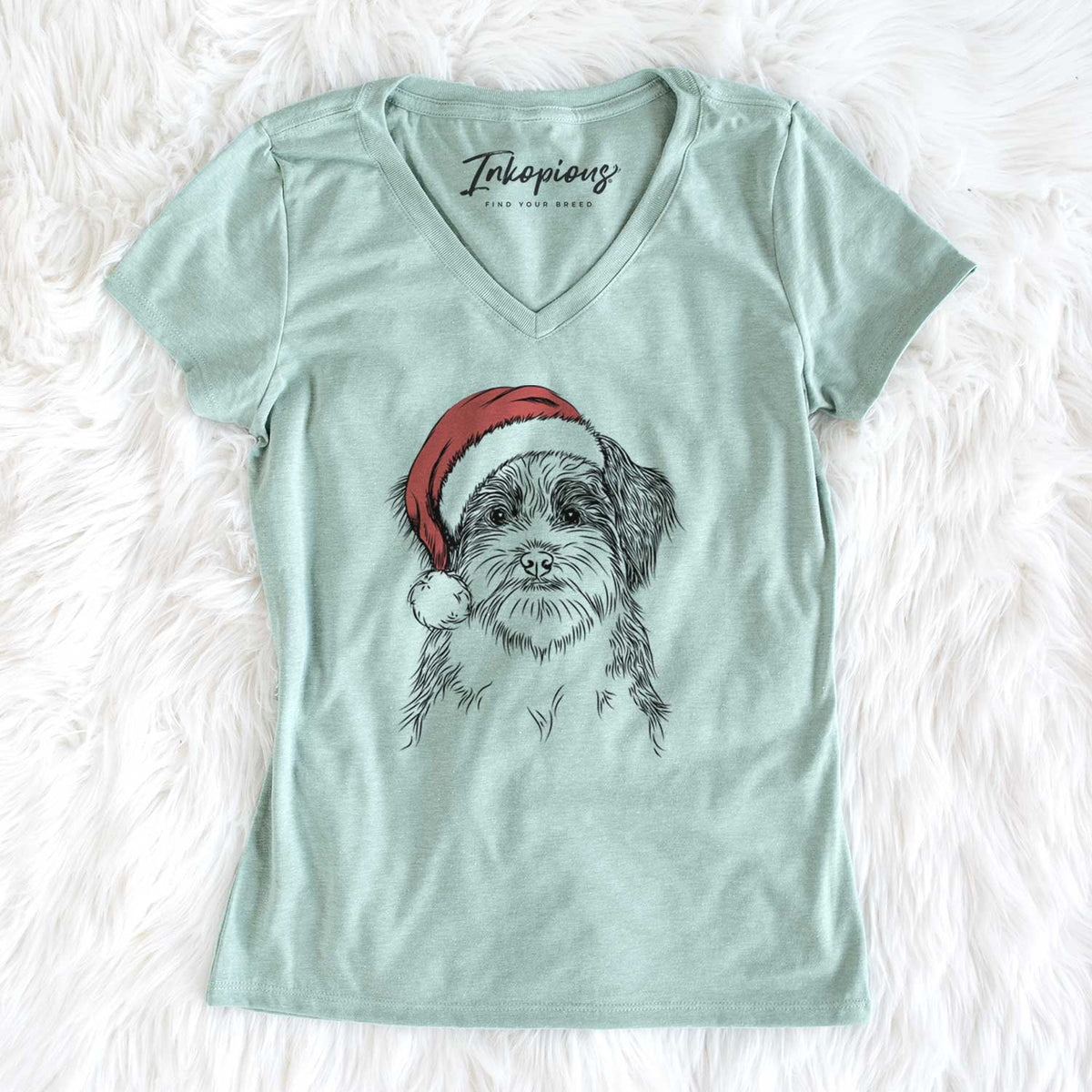 Santa Asa the Havanese - Women's V-neck Shirt