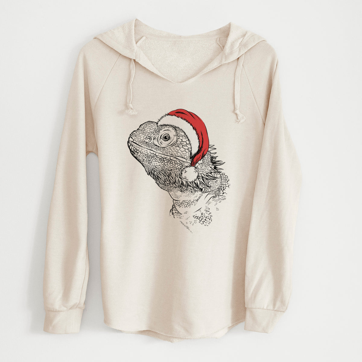 Santa Ash the Bearded Dragon - Cali Wave Hooded Sweatshirt