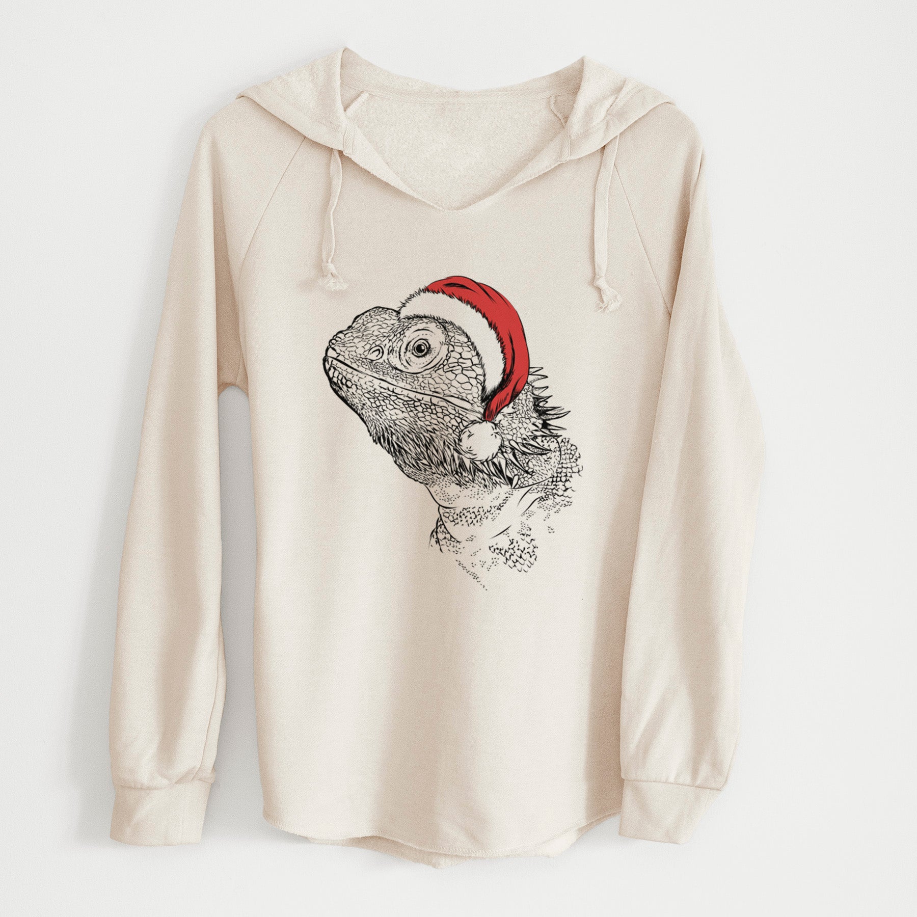 Santa Ash the Bearded Dragon - Cali Wave Hooded Sweatshirt
