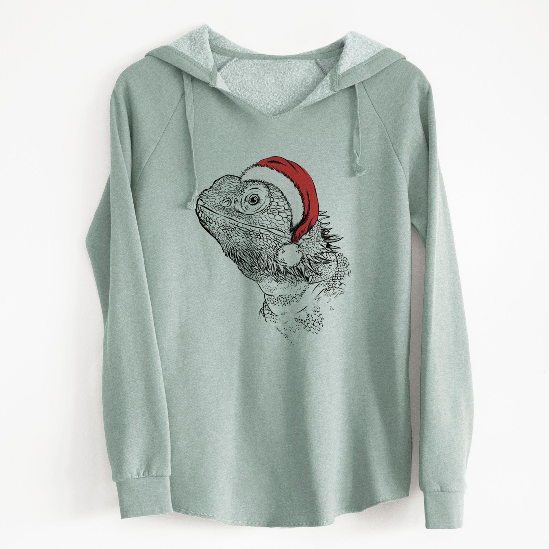 Santa Ash the Bearded Dragon - Cali Wave Hooded Sweatshirt