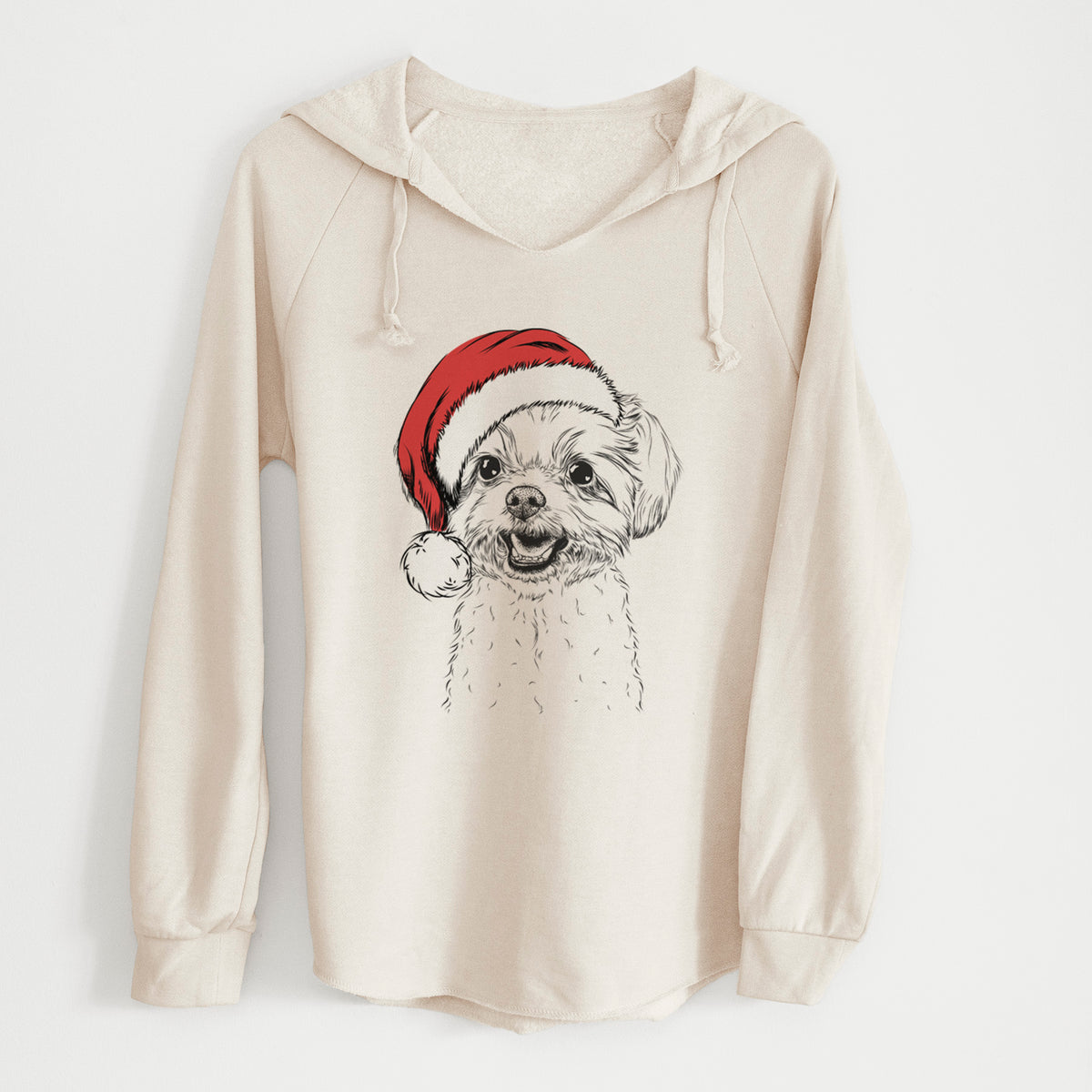 Santa Aspen the Morkie - Cali Wave Hooded Sweatshirt