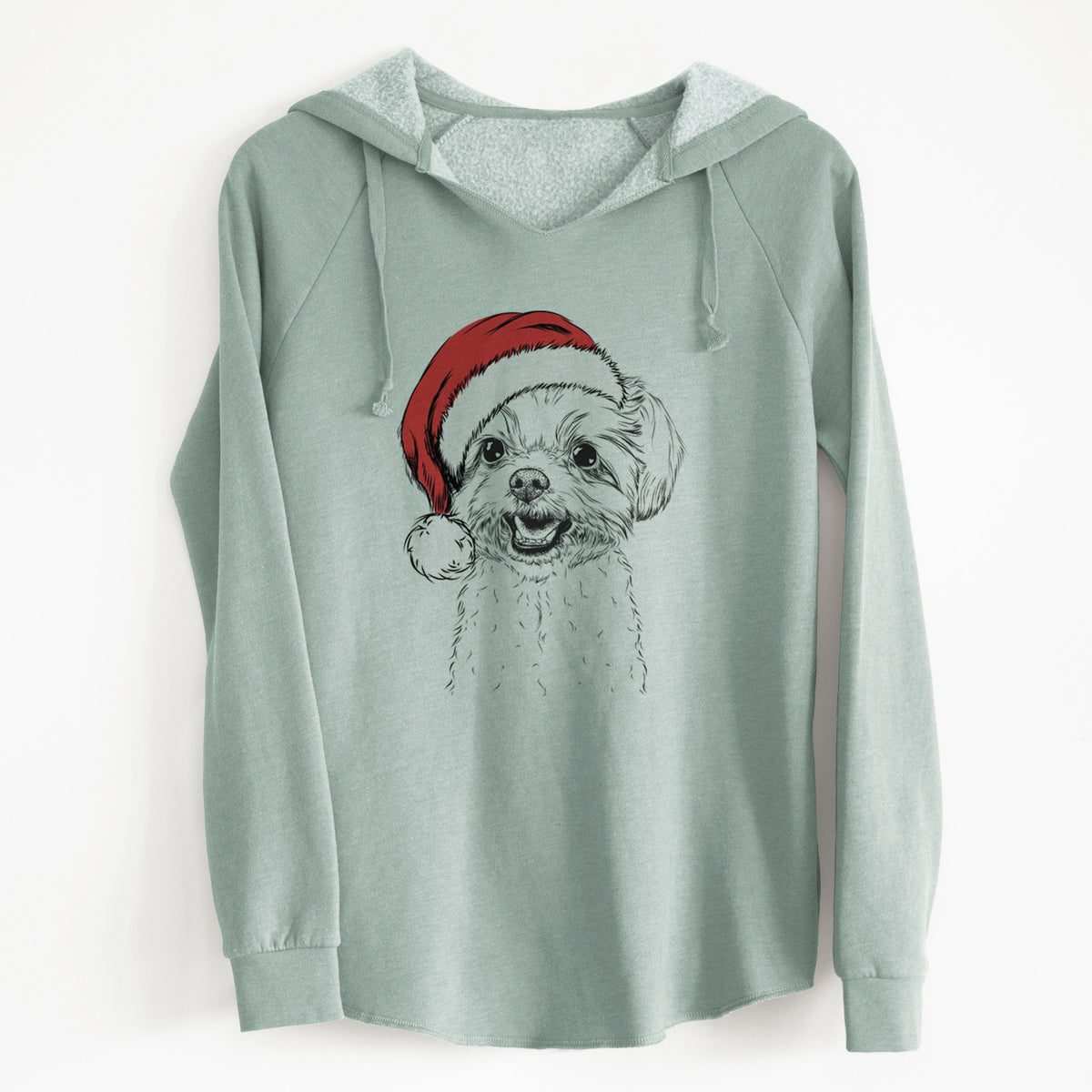 Santa Aspen the Morkie - Cali Wave Hooded Sweatshirt