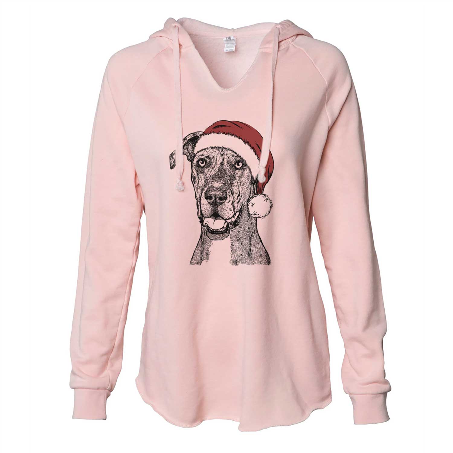 Athena the Merle Great Dane - Cali Wave Hooded Sweatshirt